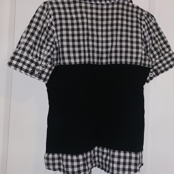 3/60$🧥 NWOT -Le Grenier -Blouse "corset" Plaid S - Picture 6 of 6